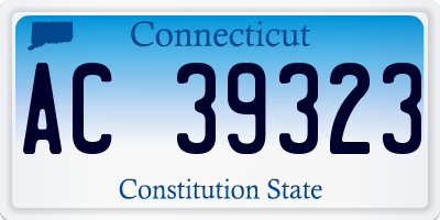 CT license plate AC39323