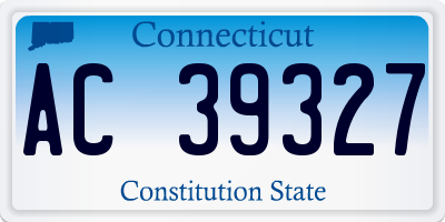 CT license plate AC39327