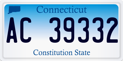 CT license plate AC39332