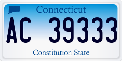 CT license plate AC39333