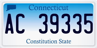 CT license plate AC39335