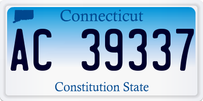 CT license plate AC39337