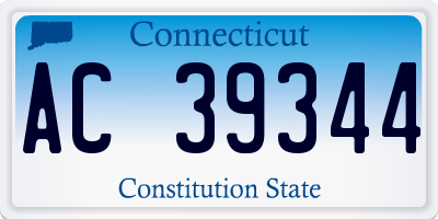 CT license plate AC39344