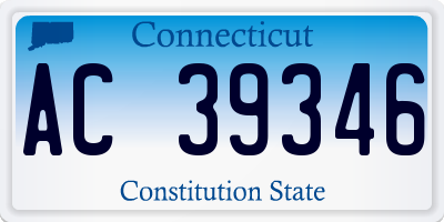 CT license plate AC39346