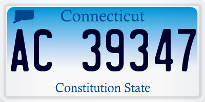 CT license plate AC39347