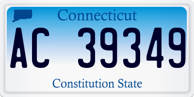 CT license plate AC39349