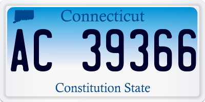 CT license plate AC39366
