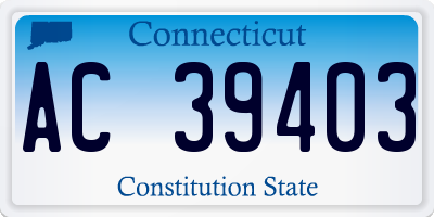 CT license plate AC39403