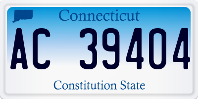 CT license plate AC39404