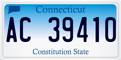 CT license plate AC39410