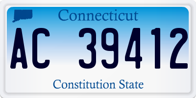 CT license plate AC39412