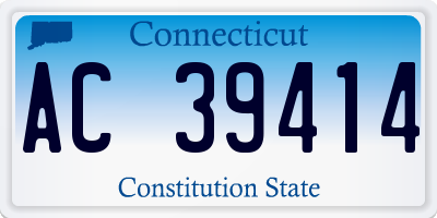 CT license plate AC39414