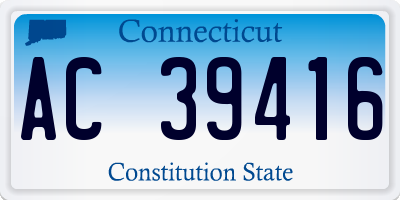 CT license plate AC39416