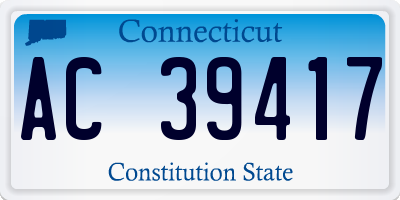 CT license plate AC39417