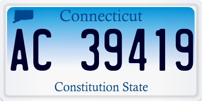 CT license plate AC39419