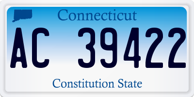 CT license plate AC39422