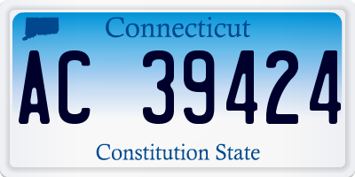 CT license plate AC39424