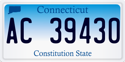 CT license plate AC39430