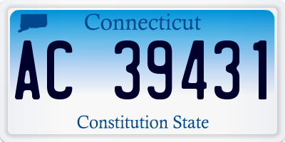 CT license plate AC39431