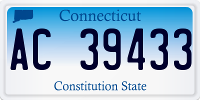CT license plate AC39433