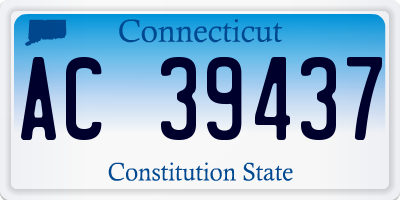CT license plate AC39437