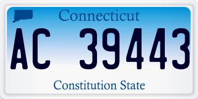 CT license plate AC39443