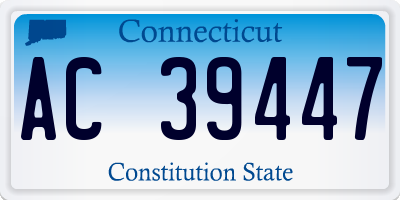 CT license plate AC39447