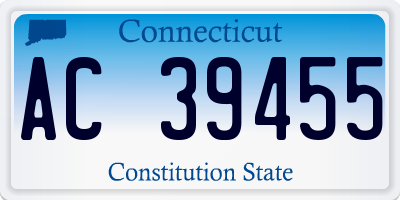 CT license plate AC39455