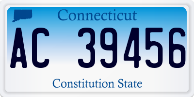 CT license plate AC39456
