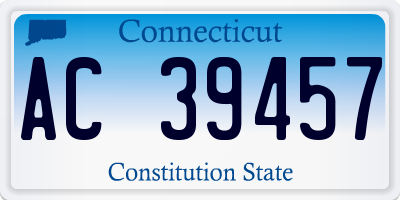 CT license plate AC39457