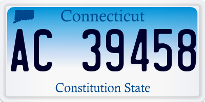 CT license plate AC39458