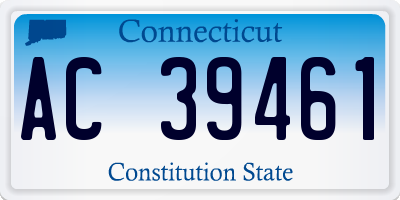CT license plate AC39461