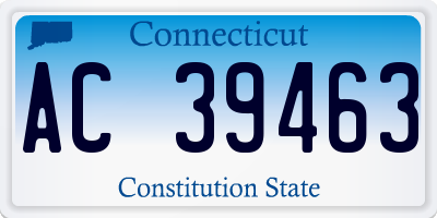 CT license plate AC39463