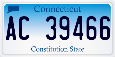 CT license plate AC39466