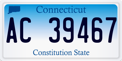 CT license plate AC39467