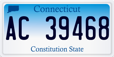 CT license plate AC39468