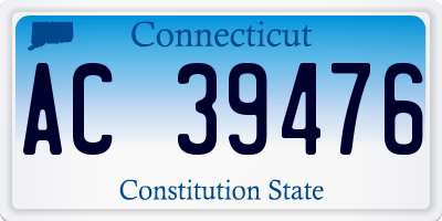 CT license plate AC39476