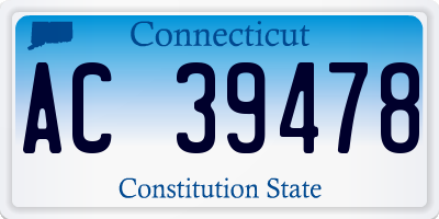 CT license plate AC39478