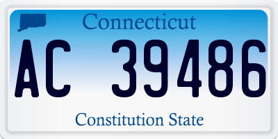 CT license plate AC39486