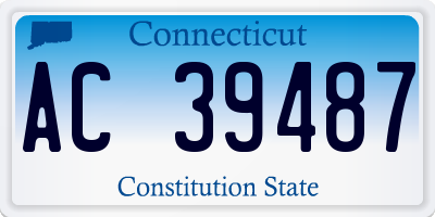 CT license plate AC39487