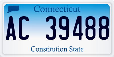 CT license plate AC39488