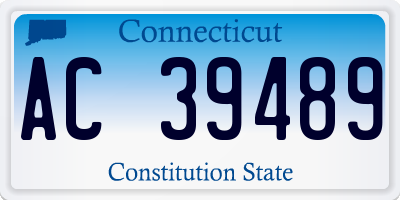 CT license plate AC39489