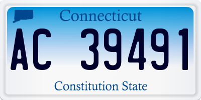 CT license plate AC39491
