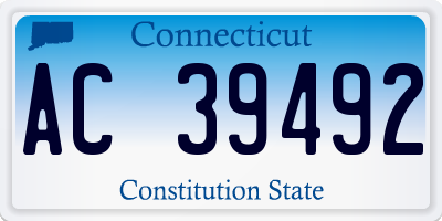 CT license plate AC39492