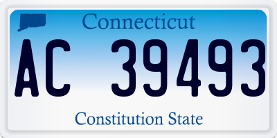 CT license plate AC39493