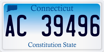 CT license plate AC39496