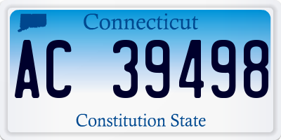 CT license plate AC39498