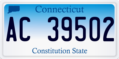 CT license plate AC39502