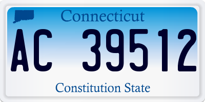 CT license plate AC39512