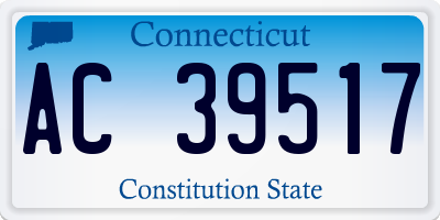 CT license plate AC39517